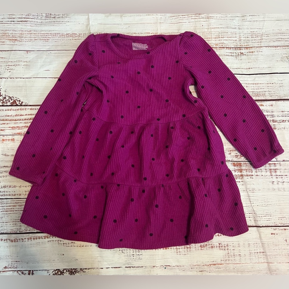 Cat & Jack | Polka Dot Kids Dress - Purple size XS 4/5